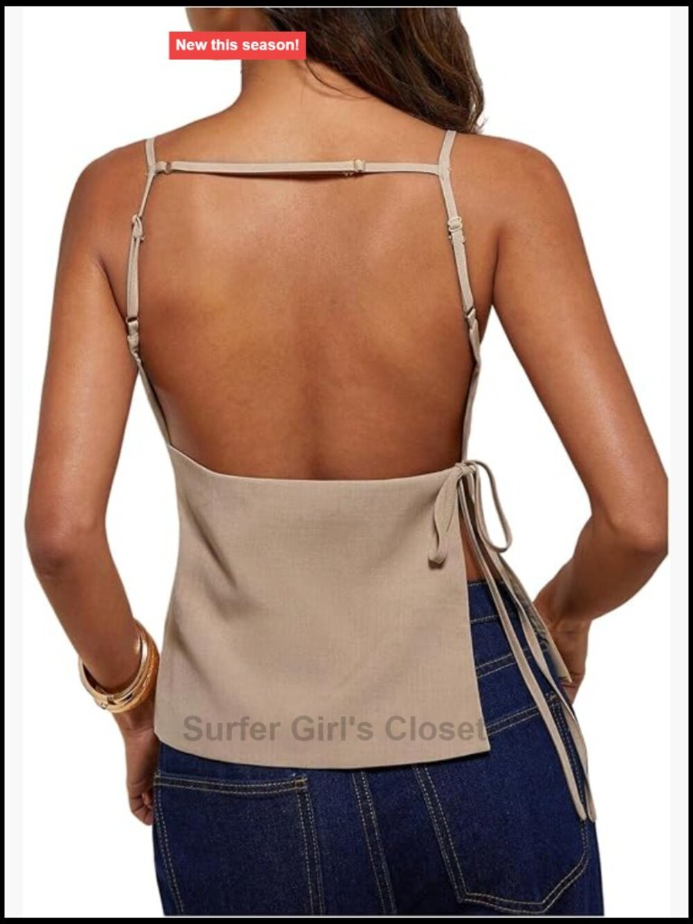 Women's Backless Halter Tank Top Going Out Dressy Stretch Knit Sleeveless